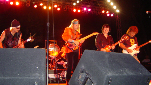 Richie Ranno on stage with Michael Schenker, etc.